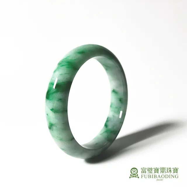 【おすすめ】 Fubibaoding jeweler 富璧寶鼎珠寶】白底飄花翡翠手鐲(天然A貨 アクセサリー