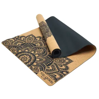 【Yoga Design Lab】Cork Travel Mat 軟木旅行瑜珈墊 1.5mm – Mandala Black(旅行瑜珈墊)