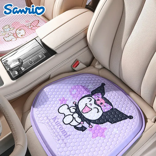 【SANRIO 三麗鷗】酷洛米美樂蒂汽車涼感坐墊車用凝膠坐墊(大耳狗/凱蒂貓/Hello Kitty)