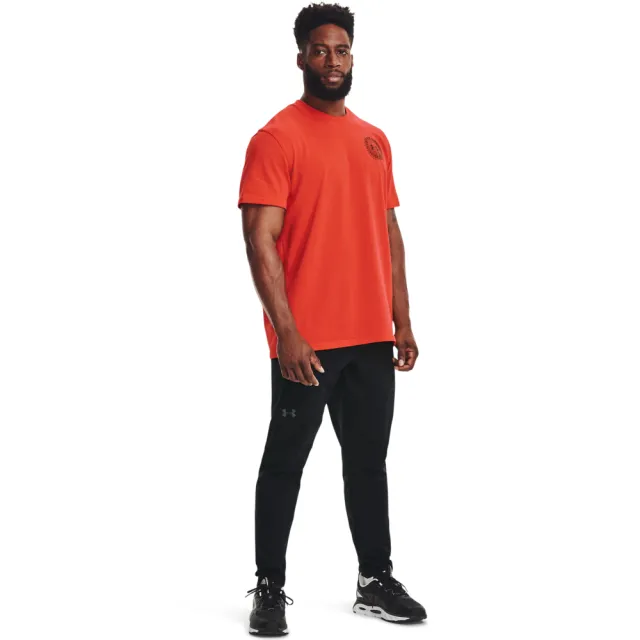 【UNDER ARMOUR】UA 男 Unstoppable Woven 錐型運動長褲_1352028-001(黑色)