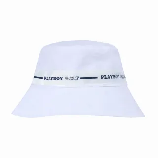 【PLAYBOY GOLF】男款雙面高爾夫漁夫帽-白(高爾夫/配件/AQ24105-87)