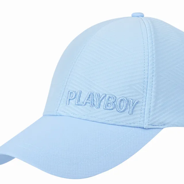 【PLAYBOY GOLF】男款斜壓紋高爾夫球帽-藍(高爾夫/配件/AQ24102-53)