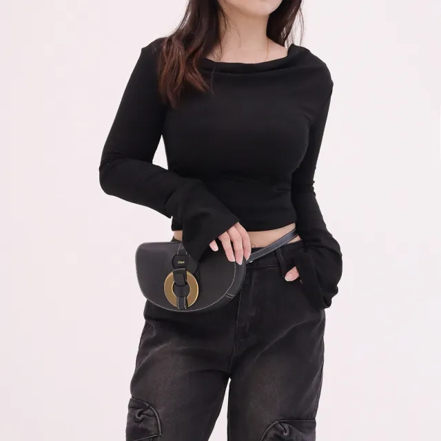 Chloe 包 CHLOE SPIN大款牛皮托特包黑 Fancy Explore Boutique