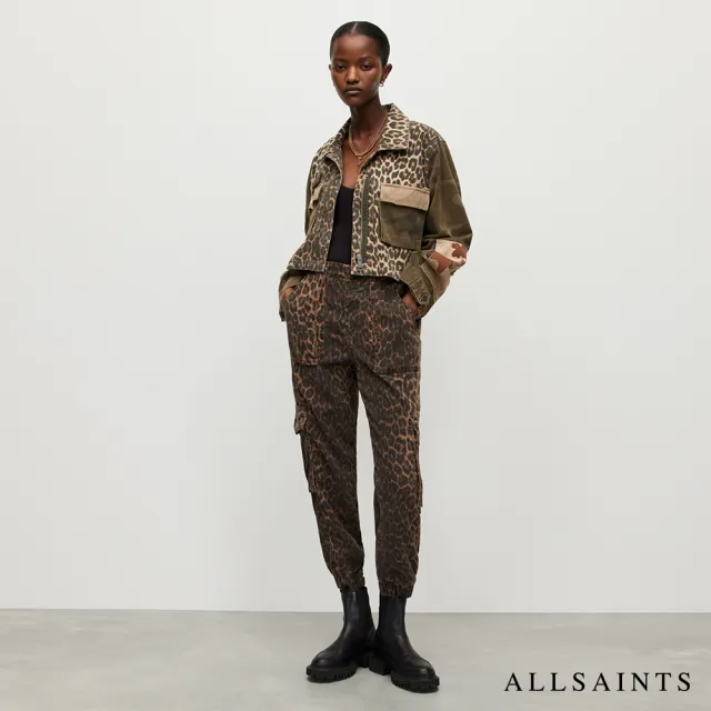 【ALLSAINTS】FINCH 豹紋迷彩印花短版外套 WO026Y(舒適版型)