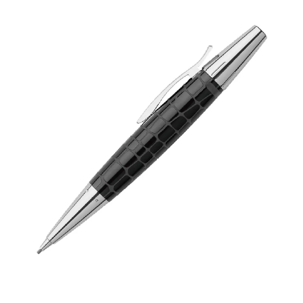 【Faber-Castell】E-MOTION 鱷魚紋1.4mm 旋轉鉛筆 黑色 免費刻字(原廠正貨)