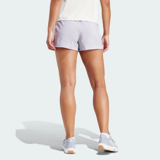 【adidas 愛迪達】短褲 女款 運動褲 PACER WVN HIGH 紫 IX1064