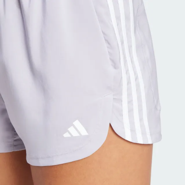 【adidas 愛迪達】短褲 女款 運動褲 PACER WVN HIGH 紫 IX1064