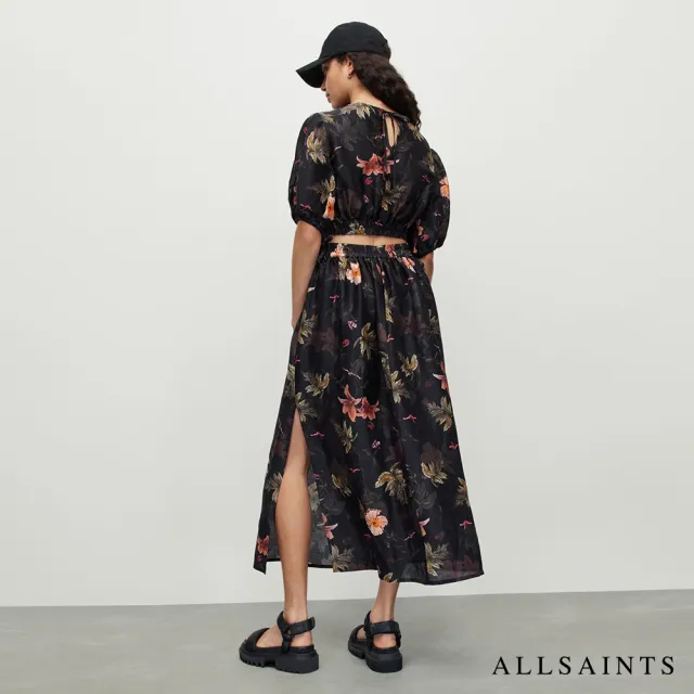 【ALLSAINTS】VIVIANA 真絲混紡花卉印花長裙 WS062Y(舒適版型)