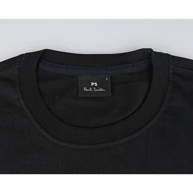 【Paul Smith】Paul Smith 燙印LOGO斑馬立體圈圈純棉短袖T恤(男款/黑x多色)