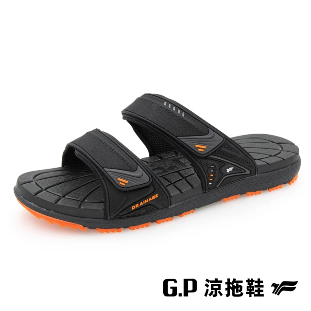 G.P 男款經典休閒舒適雙帶拖鞋G9363-橘色(SIZE:37-44 共二色)