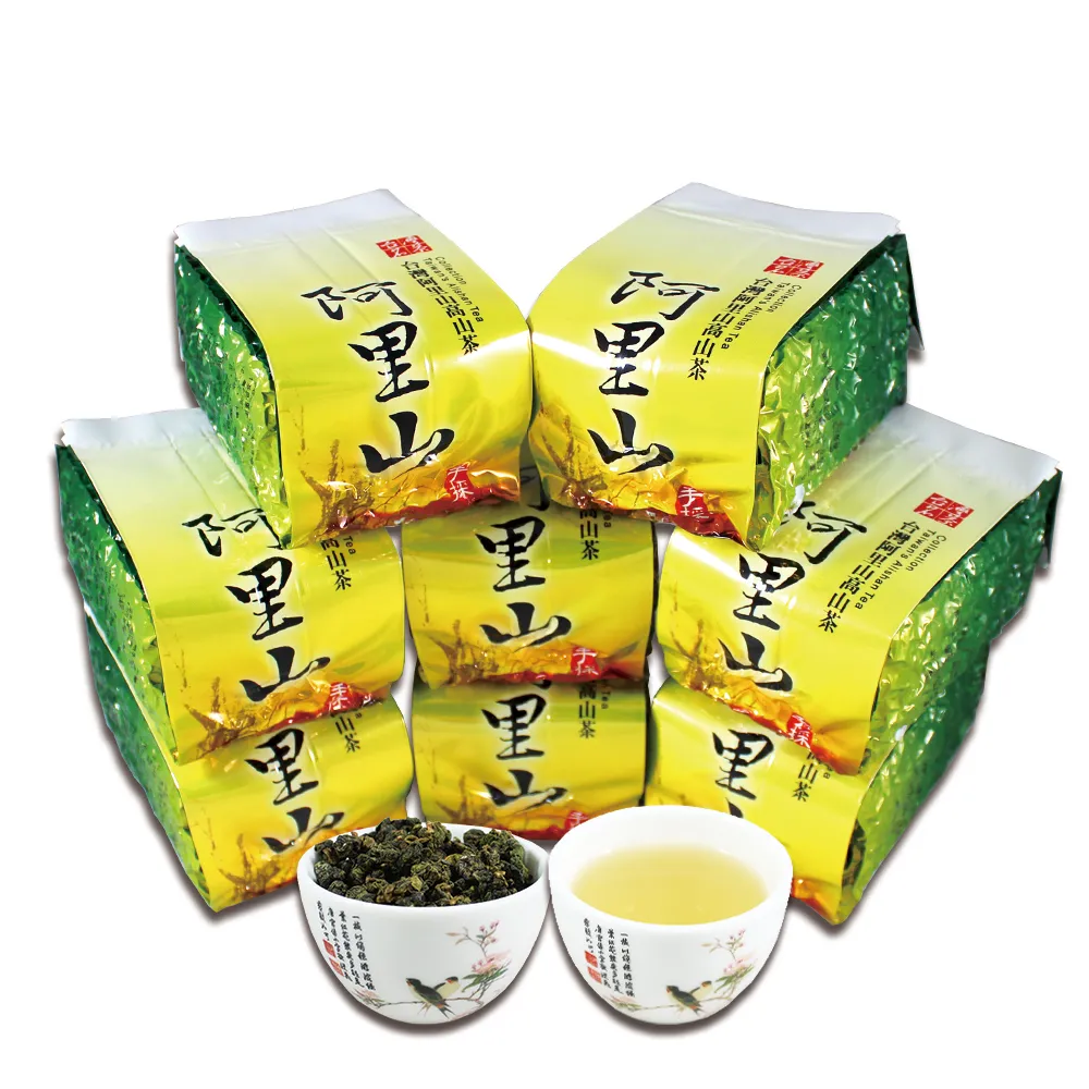 【龍源茶品】阿里山綴砡琀珠烏龍茶葉150gx8包(共2斤;無焙火;附提袋;生青茶;無發酵;春茶)