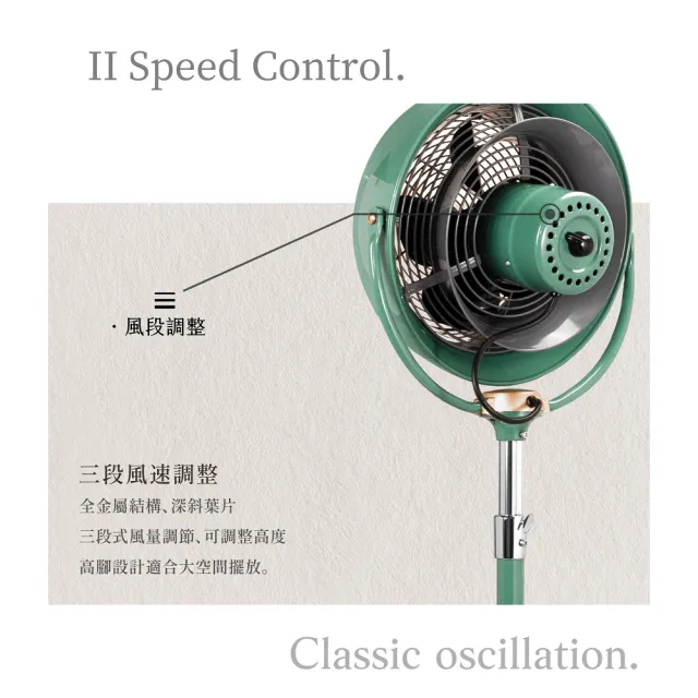 【VORNADO 沃拿多】經典高腳復古循環扇VF20PED(適用坪數8-12坪)