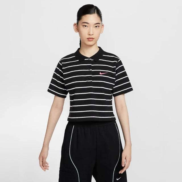 NIKE 耐吉 上衣 女款 短袖上衣 運動 POLO衫 AS W NSW SS POLO TOP GCEL 黑 HM4649-010(3S3848)