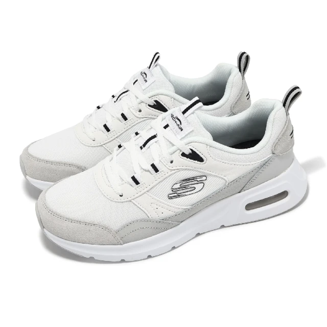 SKECHERSSKECHERS 休閒鞋 Skech-Air Court-Retro Avenue 女鞋 白灰 氣墊 緩衝 板鞋(150075-WBK)