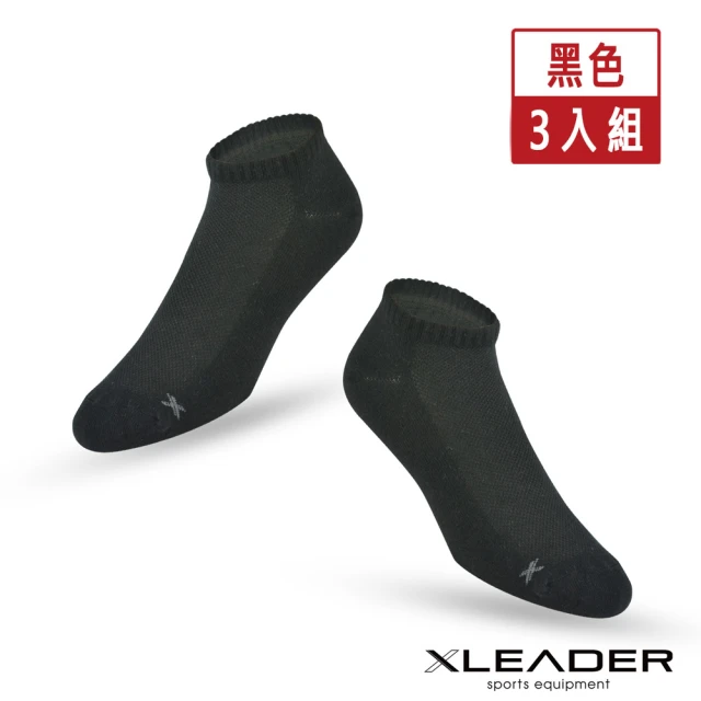 LEADER ST-04 透氣網眼 休閒運動除臭襪短襪 男款(超值3入組)