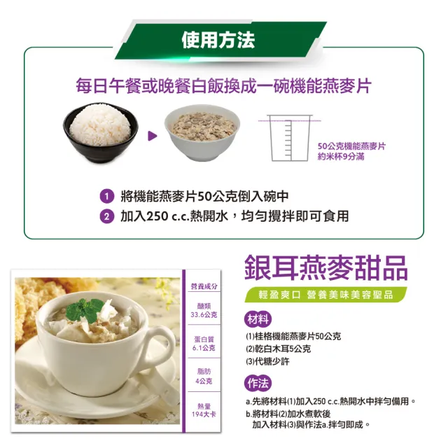 【桂格完膳】機能燕麥片700g(調節血糖認證)
