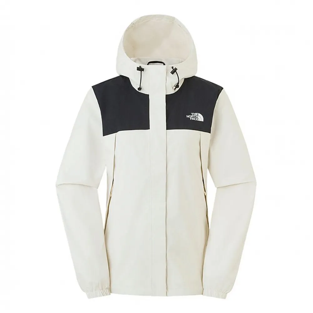 【The North Face】外套 女款 運動連帽外套 衝鋒衣 防潑水 防風 W ANTORA JACKET 白 NF0A5K2XROU