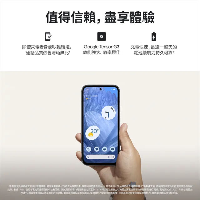 【Google】Pixel 8a 6.1吋 5G AI輕旗艦(8G/128G/Google Tensor G3/6400萬像素/AI手機)