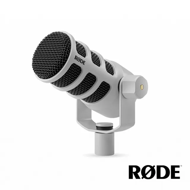 【RODE】PODMIC 廣播級動圈式麥克風 純淨白 可搭Caster Pro 直播用(公司貨)