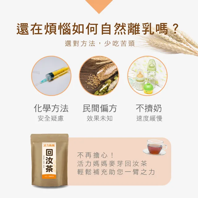 【活力媽媽】回汝茶1袋組20小包(每包2g、炒麥芽、零咖啡因)