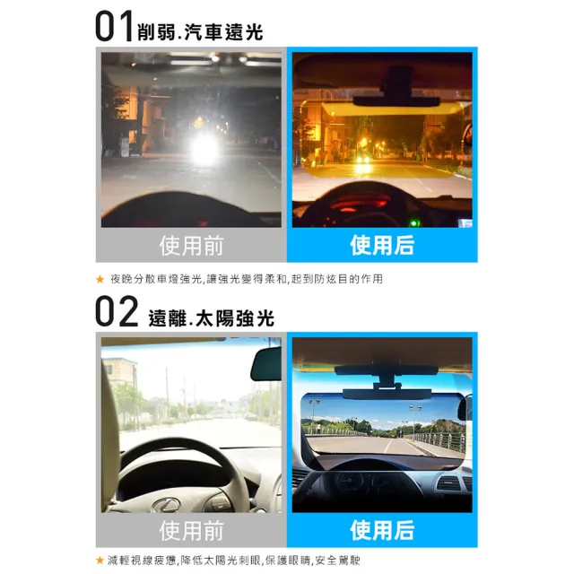 【WIDE VIEW】日夜兩用大視野車用遮陽護目鏡(防眩鏡 防遠光燈 駕駛護目鏡 車用大視野遮陽鏡/SD-2307)