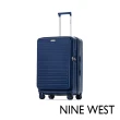 【NINE WEST】TADEO經典橫條 28吋前開式防爆耐摔可擴充旅行行李箱 NW31269(藍色)