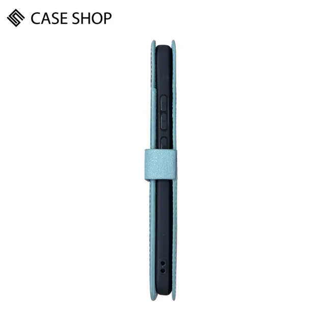 【CASE SHOP】OPPO Reno 12 Pro 前收納側掀皮套-藍(內襯卡片夾層 翻蓋站立)