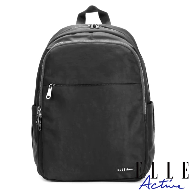 ELLE ACTIVE 活力隨行系列-後背包-大(黑色) 推