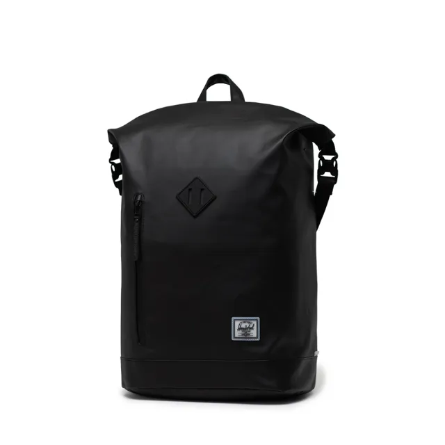 【Herschel】官方直營 15吋筆電包 Roll Top 23L 捲頂後背 防潑水後背包(防水包 黑)