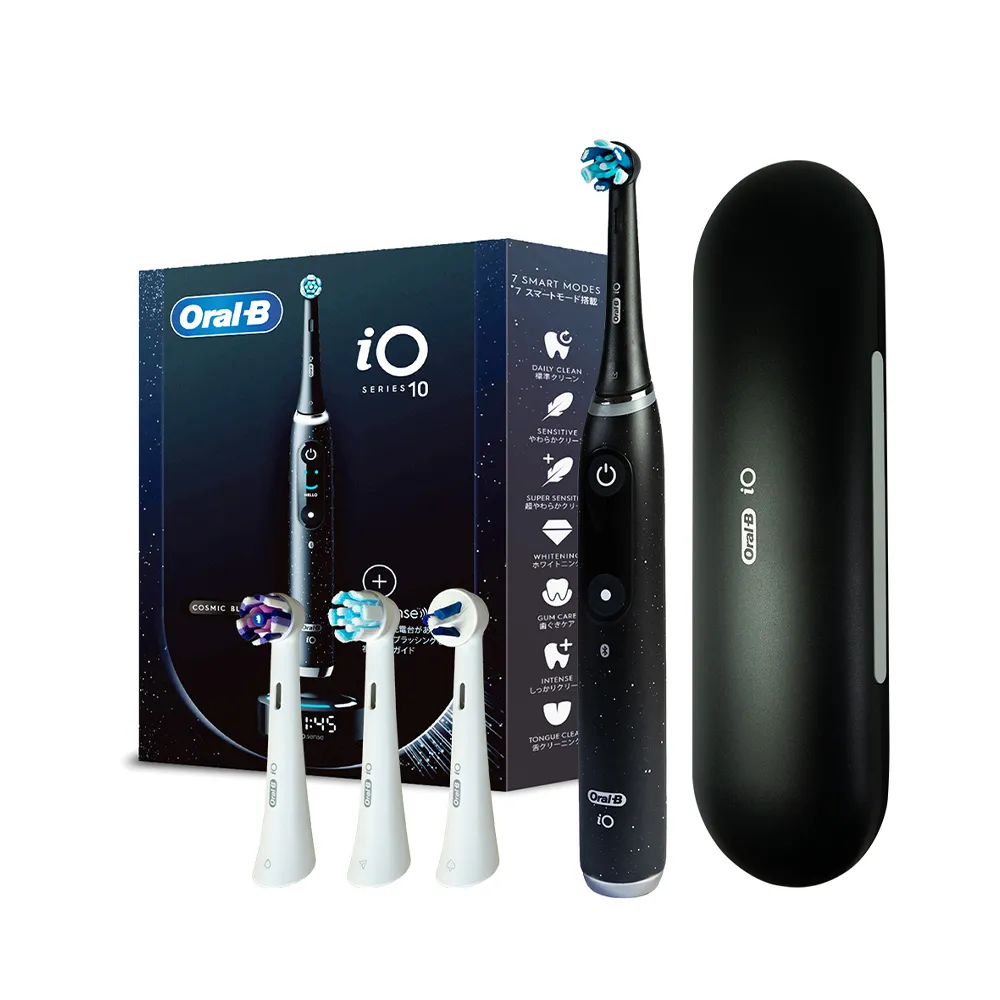 【德國百靈Oral-B-】iO10 微磁電動牙刷(曜石黑)