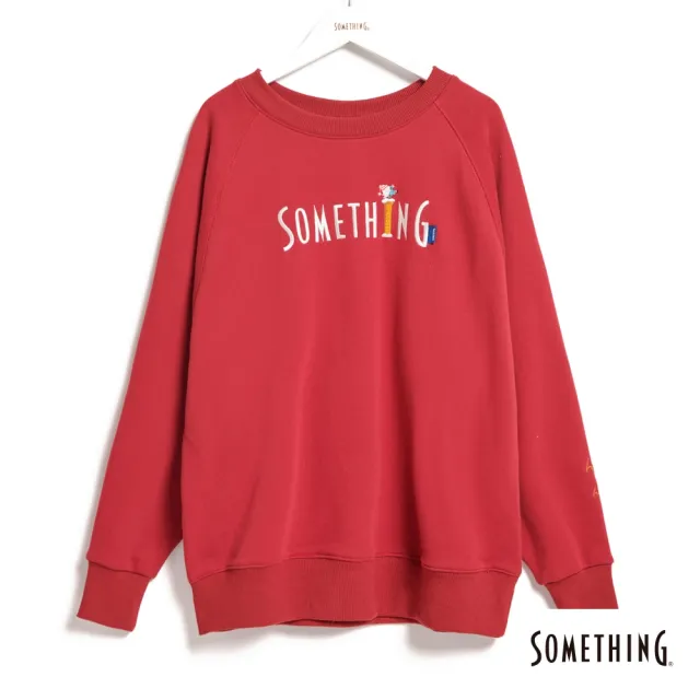【SOMETHING】女裝 聖誕限定 聖誕老人寬厚長袖T恤(紅色)