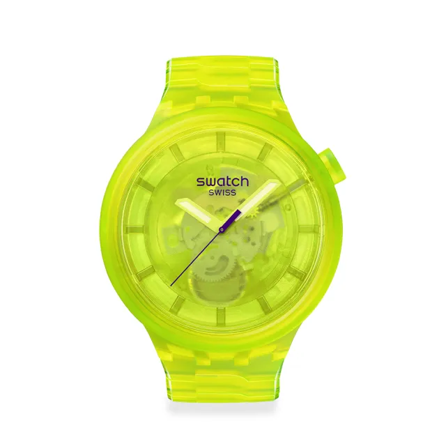 【SWATCH】BIG BOLD 系列手錶 YELLOW JOY 黃色 男錶 女錶 手錶 瑞士錶 錶(47mm)