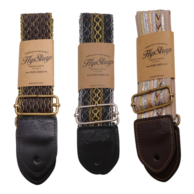 HipStrap 吉他背帶 New Old Stock 系列(三色可選 黑金色/黑金銀/亮片米色 原廠公司貨 品質有保障)