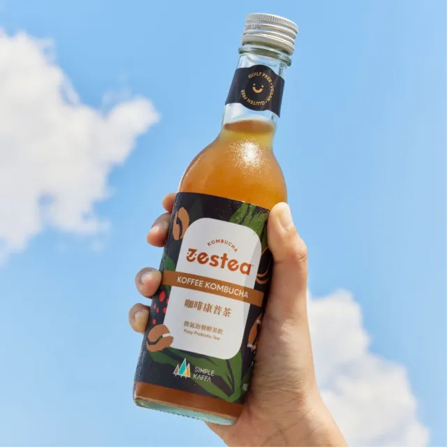 【Zestea Kombucha】X 興波咖啡 咖啡康普茶 300ML*12瓶(與世界冠軍聯手打造全新咖啡體驗、5億益生菌)