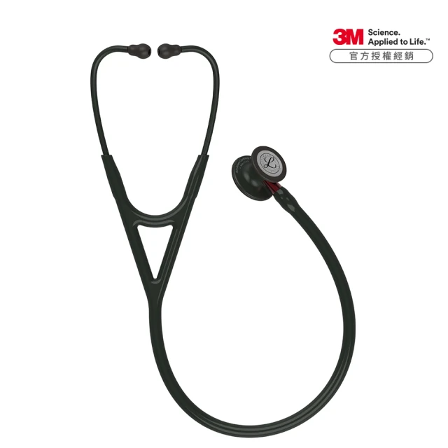 3M Littmann 心臟科第四代 6200 尊爵黑色管/隱士黑聽頭/紅色金屬杆(聽診器權威 全球醫界好評與肯定)