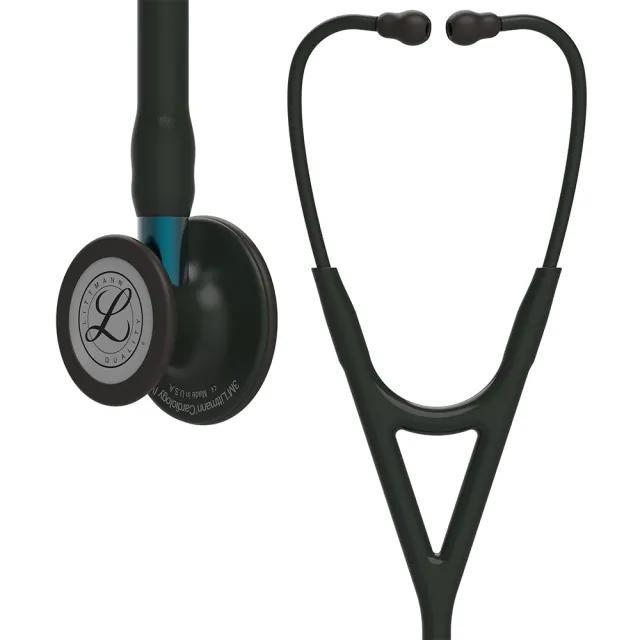 【3M】Littmann 心臟科第四代 6201 尊爵黑色管/隱士黑聽頭/藍色金屬杆(聽診器權威 全球醫界好評與肯定)