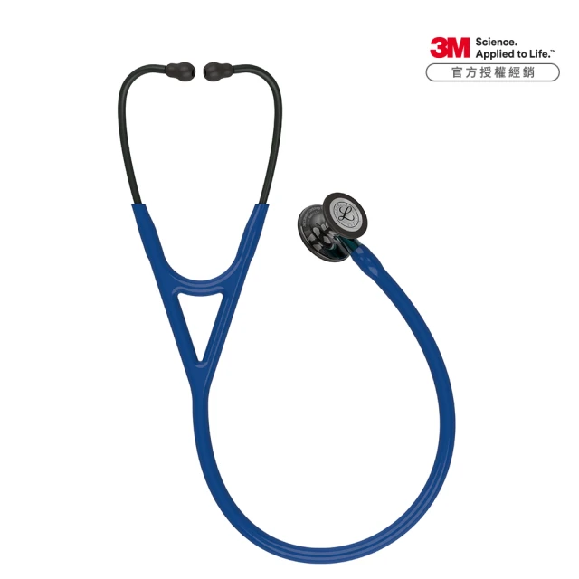 3M Littmann 心臟科第四代 6202 海軍藍管/高光煙燻黑聽頭/藍色金屬杆(聽診器權威 全球醫界好評與肯定)