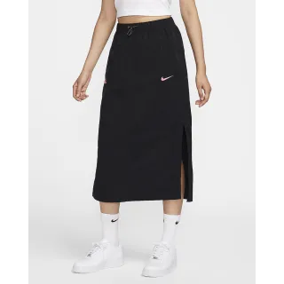 【NIKE 耐吉】短裙 半身裙 運動 休閒 女 AS W NSW ESSNTL WVN SKIRT GCEL 黑色(HM4623010)