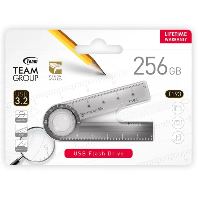 【Team 十銓】256GB T193 USB3.2 隨身碟 文具碟 鋅合金(台灣製造)