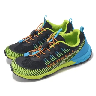 【MERRELL】越野跑鞋 Agility Peak 大童 女鞋 綠 藍 緩衝 抓地 快速抽繩 運動鞋(MK267923)