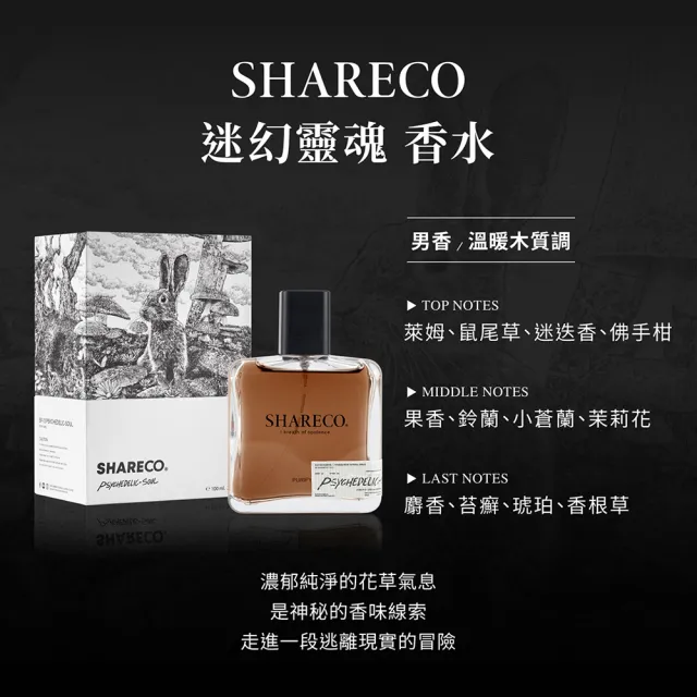 【SHARECO】內斂慵懶情慾男性香水100ml(多款任選)