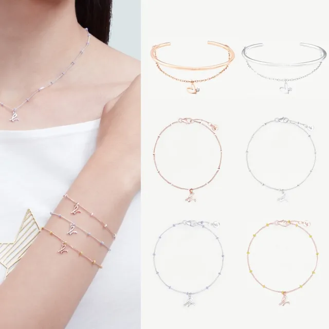 調節可★agnes b. \"Color Chain\" 純銀 チェーン ブレスレット agnes b. シルバー Color Chain ブレスレット
