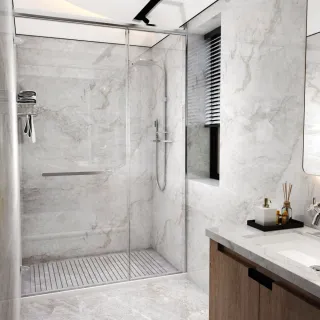 【ITAI 一太】無框一字型防爆淋浴門(皇冠5025 寬121-130*高200CM)