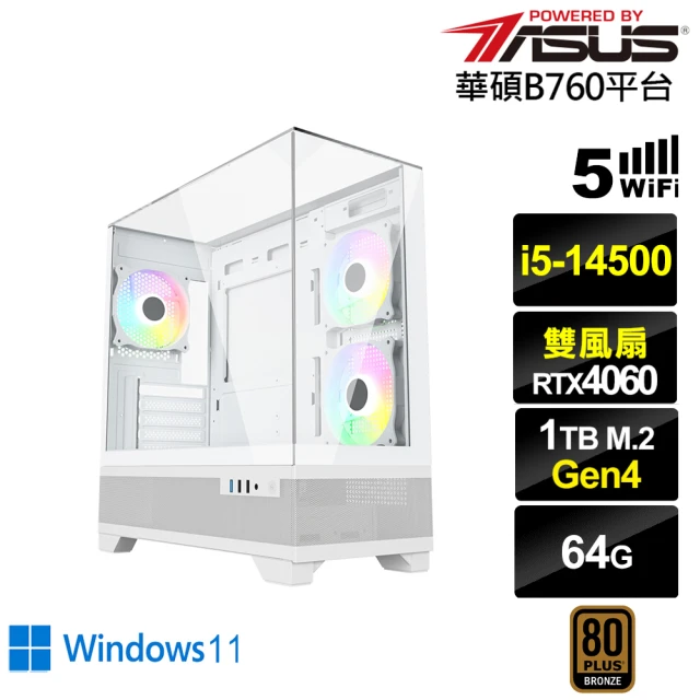 華碩平台 i5十四核GeForce RTX 4060 Win