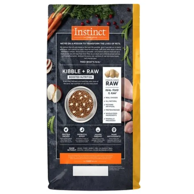 【Instinct 原點】雞肉凍乾全貓配方10lb(WDJ 添加純肉塊 貓飼料 無穀飼料  肉含量83%)