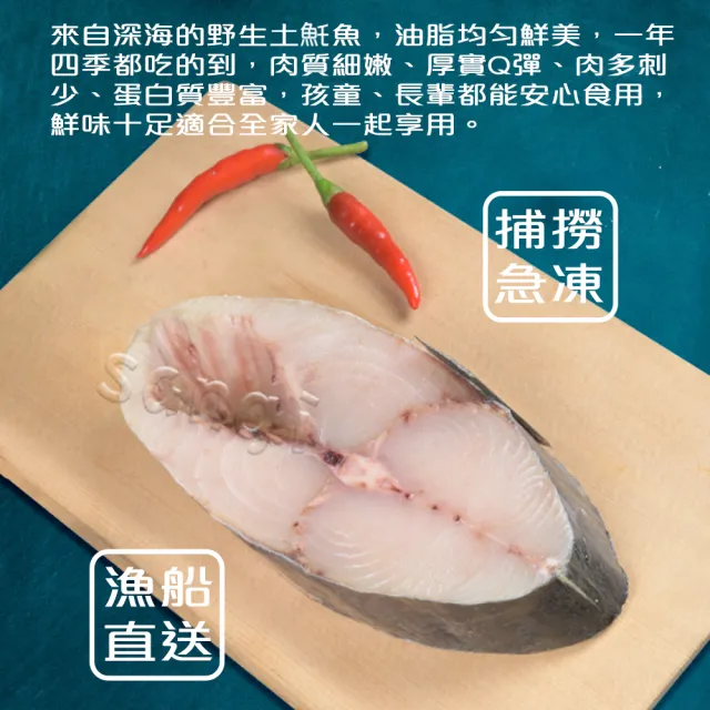 【賣魚的家】超值經濟組厚切土魠魚片共20片組(220G±5%/片)