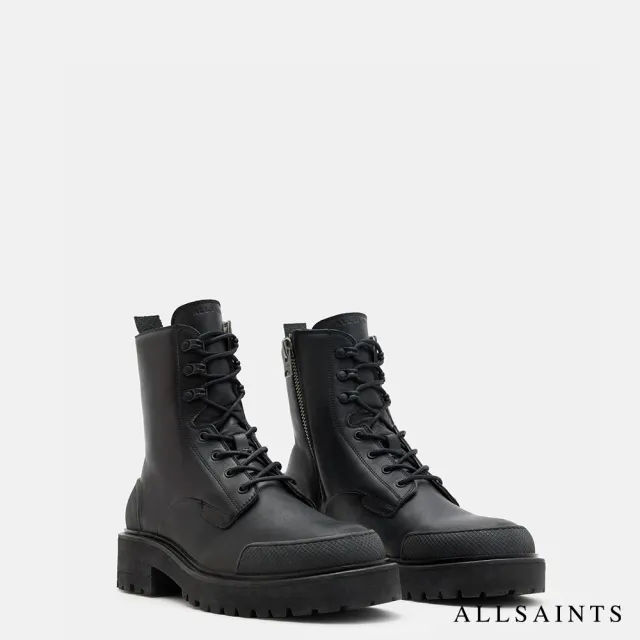 【ALLSAINTS】MUDFOX 綁帶牛皮仿舊短靴(男款)