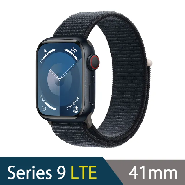 無線充電器組【Apple】Apple Watch S9 LTE 41mm(鋁金屬錶殼搭配運動型錶環)