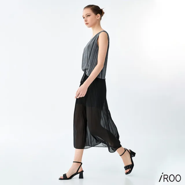 【iROO】偽兩件式印花洋裝