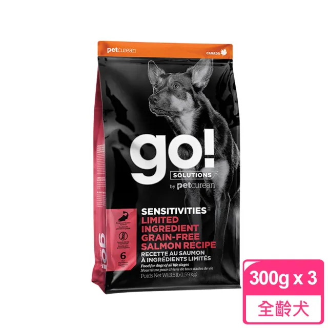 【Go!】全方位狗狗天然糧 900克 皮毛保健/高肉量/低致敏/機能系列(狗糧 狗飼料 挑嘴 關節 腸胃 WDJ)